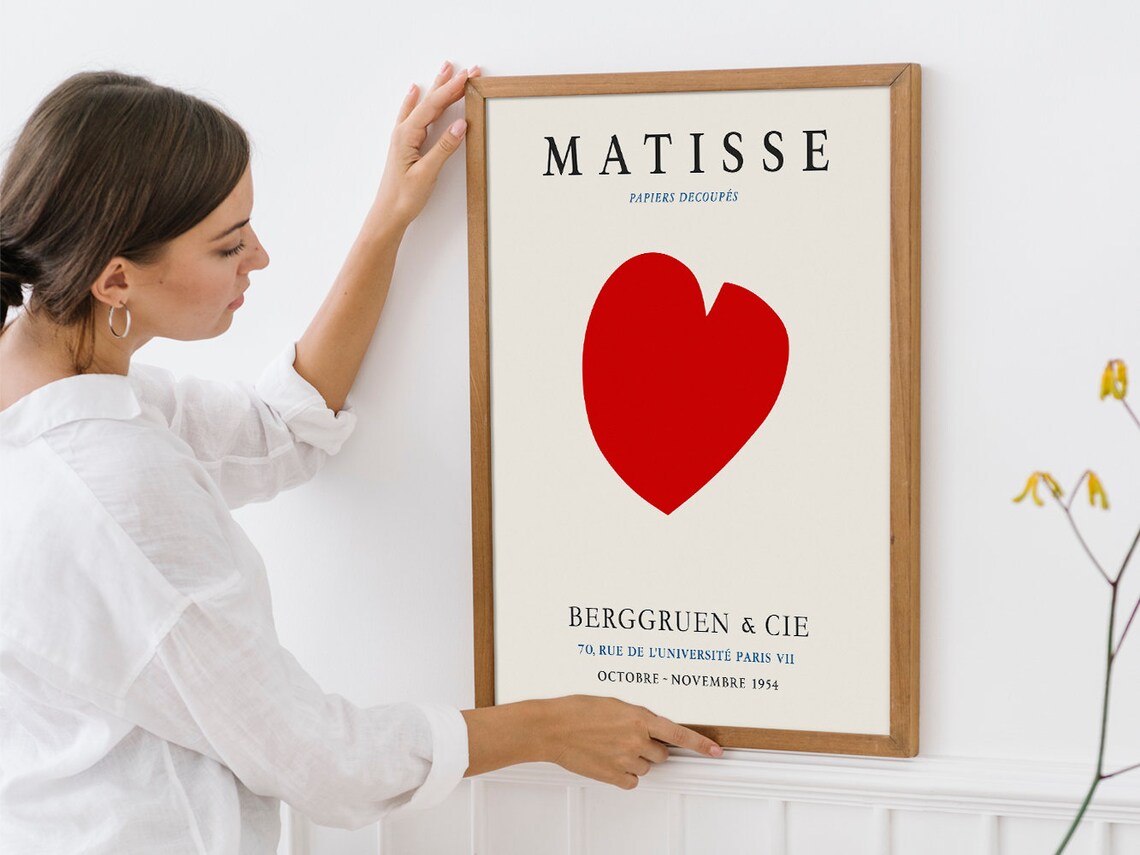 Henri Matisse Big Red Heart Papiers Decoupes Paris 1954 Poster - Image 4
