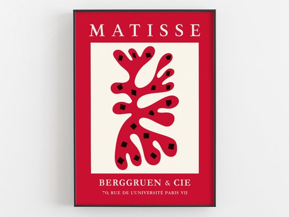 Henri Matisse Berggruen Et Cie Exhibition Poster Papiers Dcoups Nature Artwork Leaf Drawing Museum Wall Art Cut Outs Print Gifts
