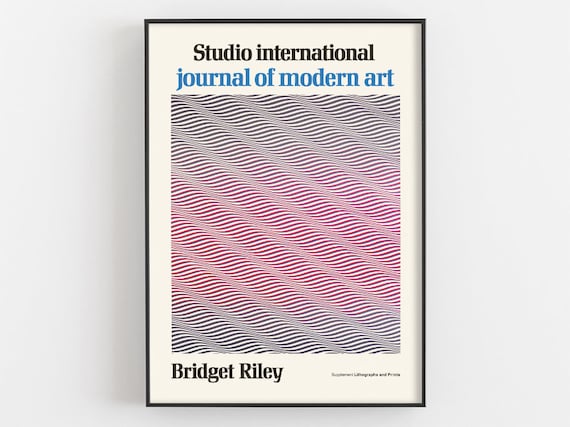 Bridget Riley Op Art Wavy Lines Journal of Modern Art Exhibition Poster
