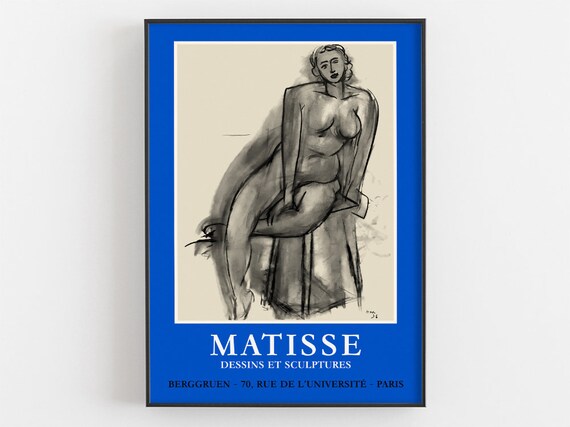 Henri Matisse Dessins et Sculptures Berggruen Paris Exhibition Poster