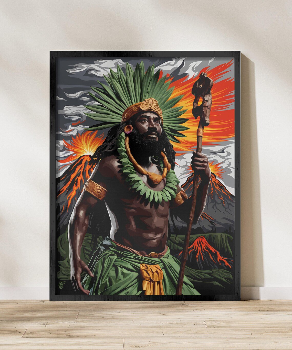 African Santeria Yoruba Orishas Art Print, Spiritual Decor