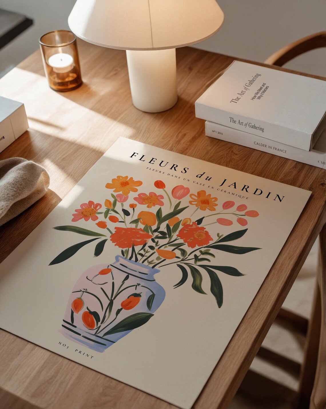 Fleurs Du Jardin Flower Vase Botanical Art Print - Image 3
