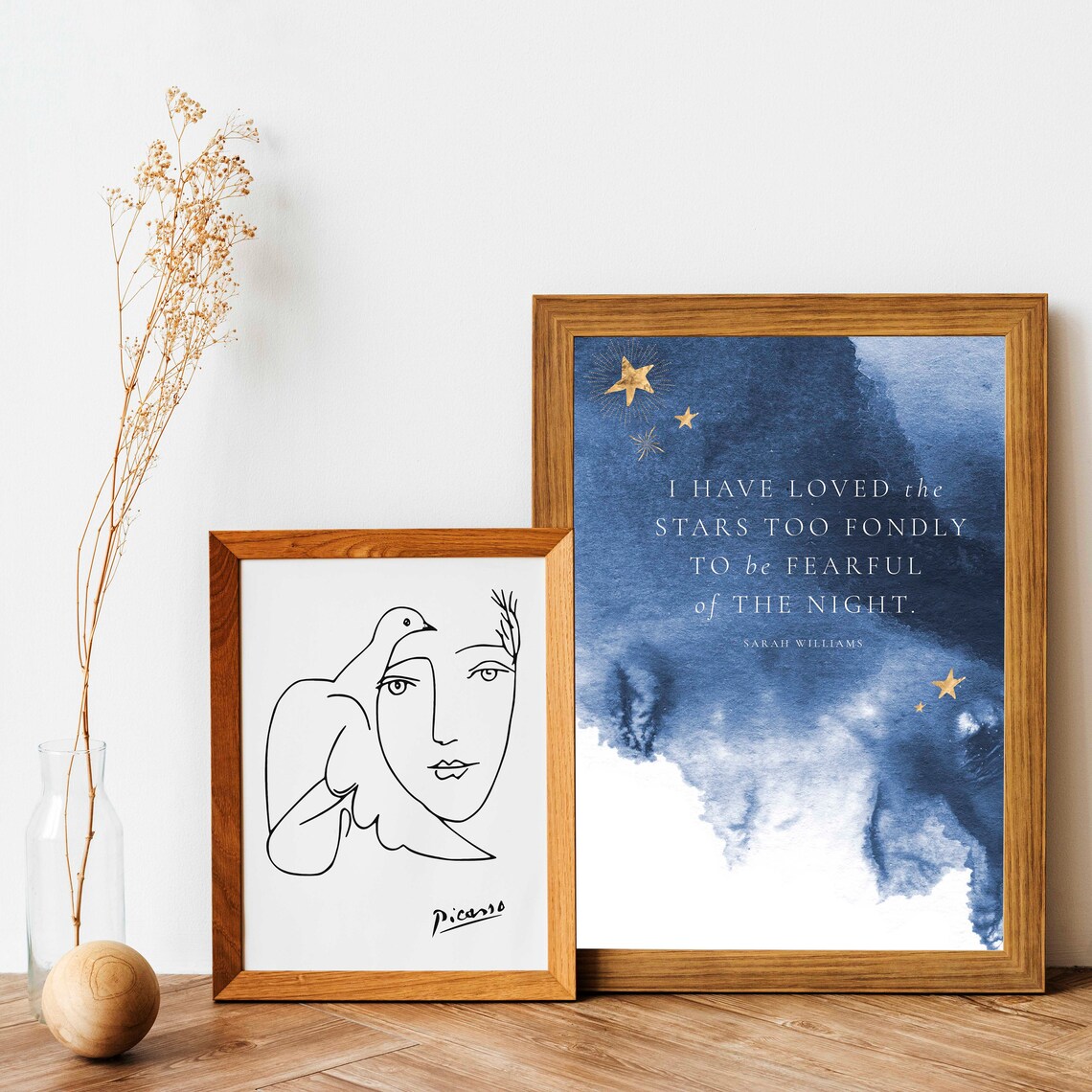 I Have Loved The Stars Sarah Williams Quote Blue Watercolor Poster - Image 5