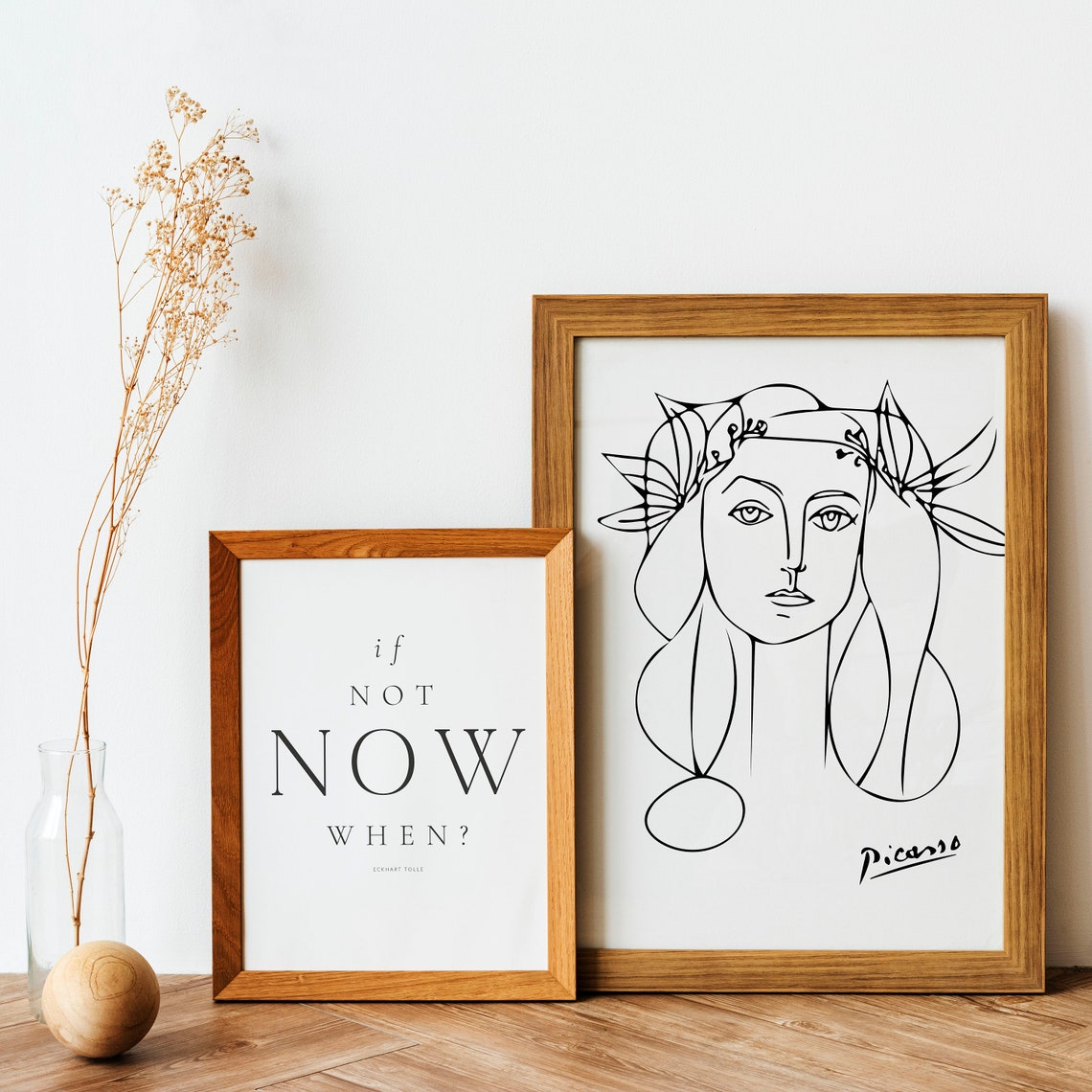 If Not Now When Eckhart Tolle Quote Minimalist Black White Poster - Image 4