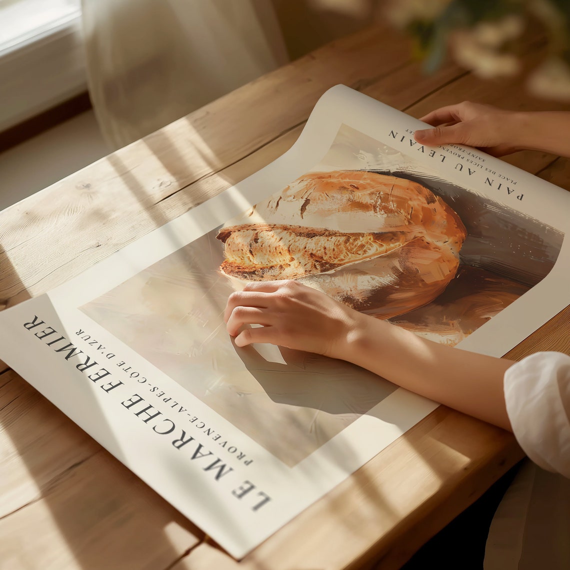 Pain Au Levain Sourdough Bread French Market Kitchen Art Poster - Image 5