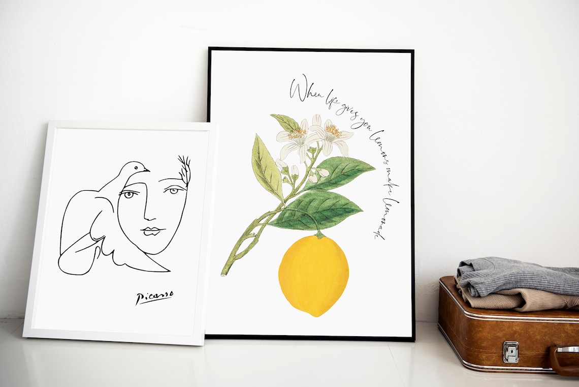 When Life Gives You Lemons Botanical Lemon Watercolor Kitchen Poster - Image 4