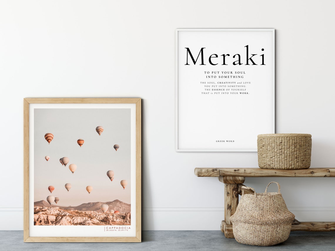Meraki Greek Word Definition Minimalist Soul Typography Wall Poster - Image 4
