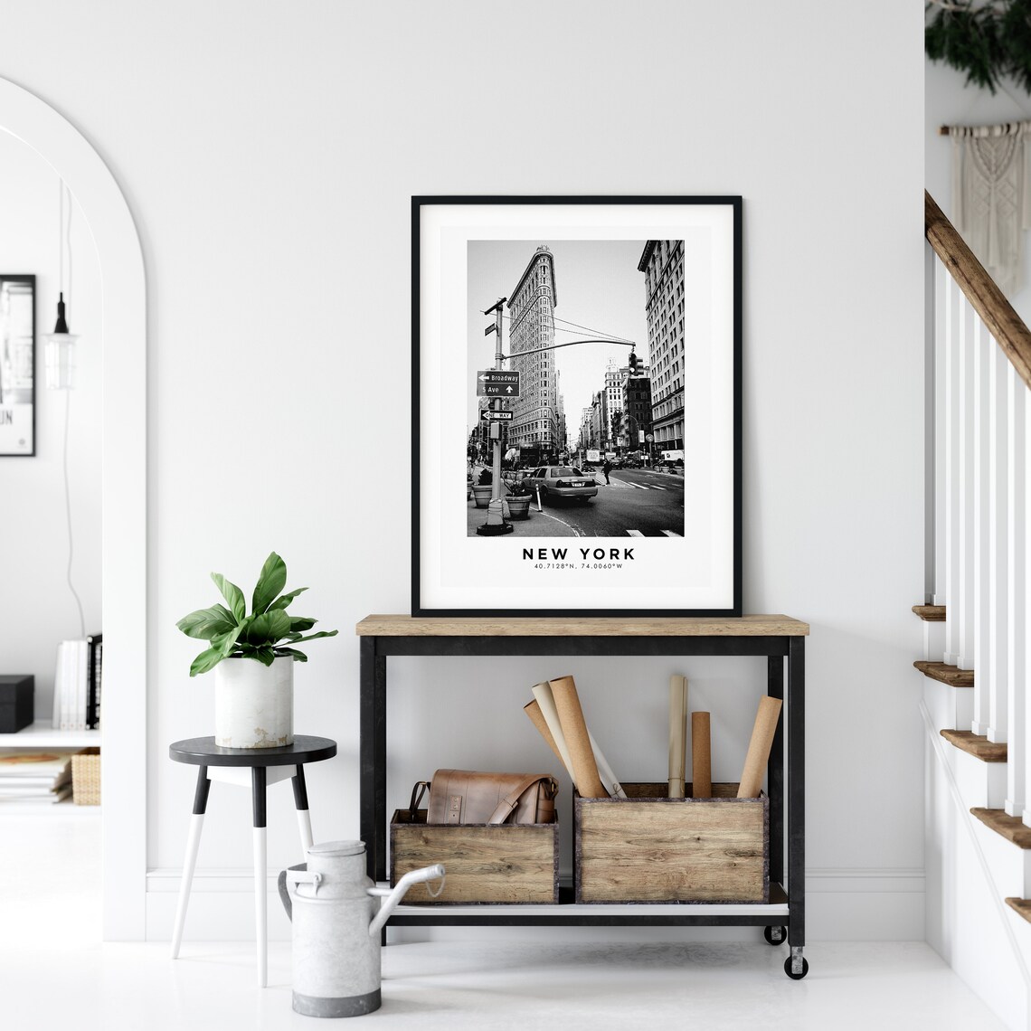 New York City Coordinates Vintage Travel Poster - Image 4