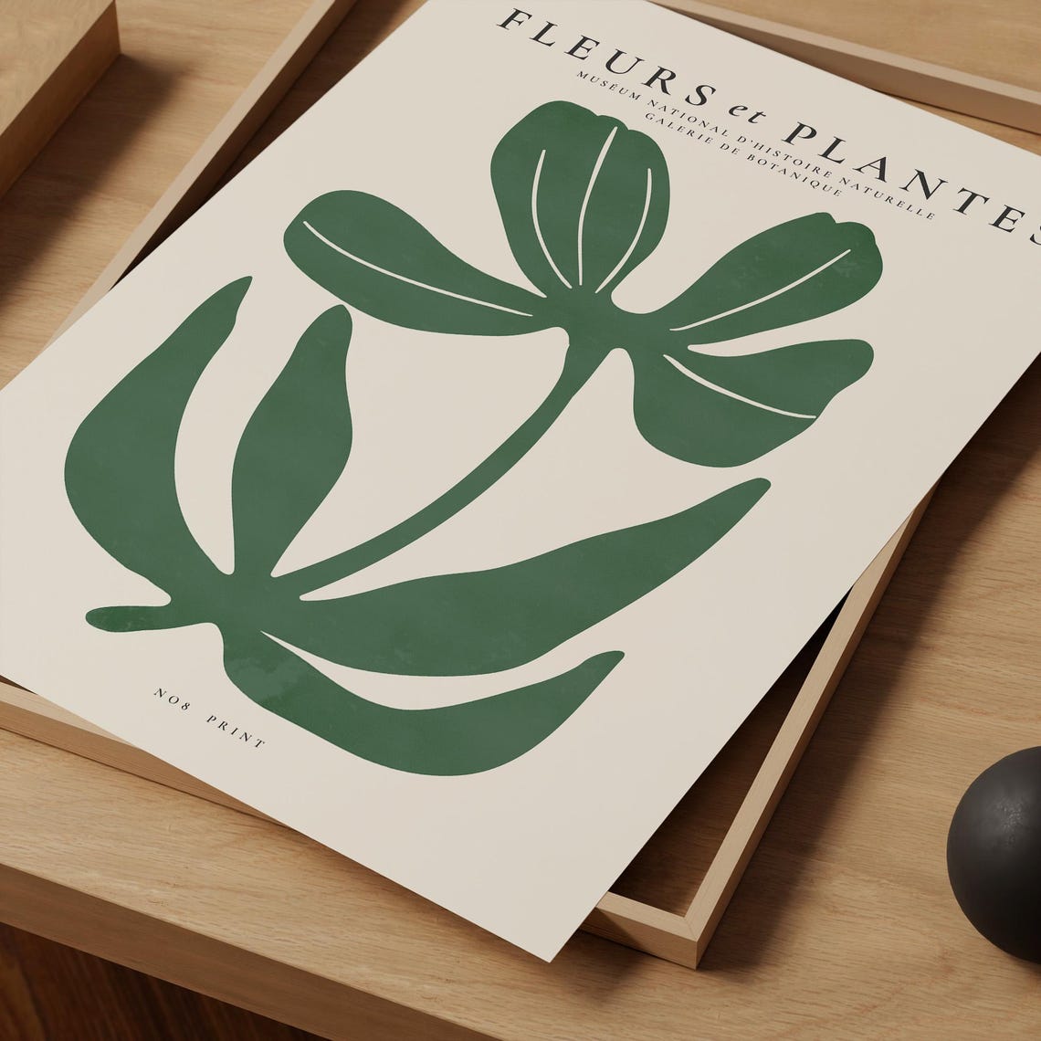 Fleurs et Plantes French Botanical Deep Green Leaves Wall Art Print - Image 2
