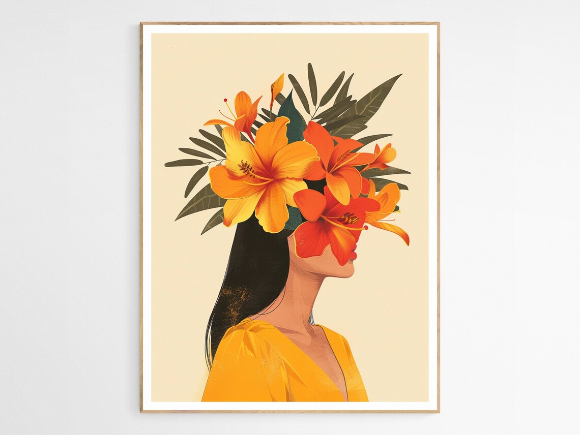 Filipina Girl Portrait Art Print, Philippines Decor