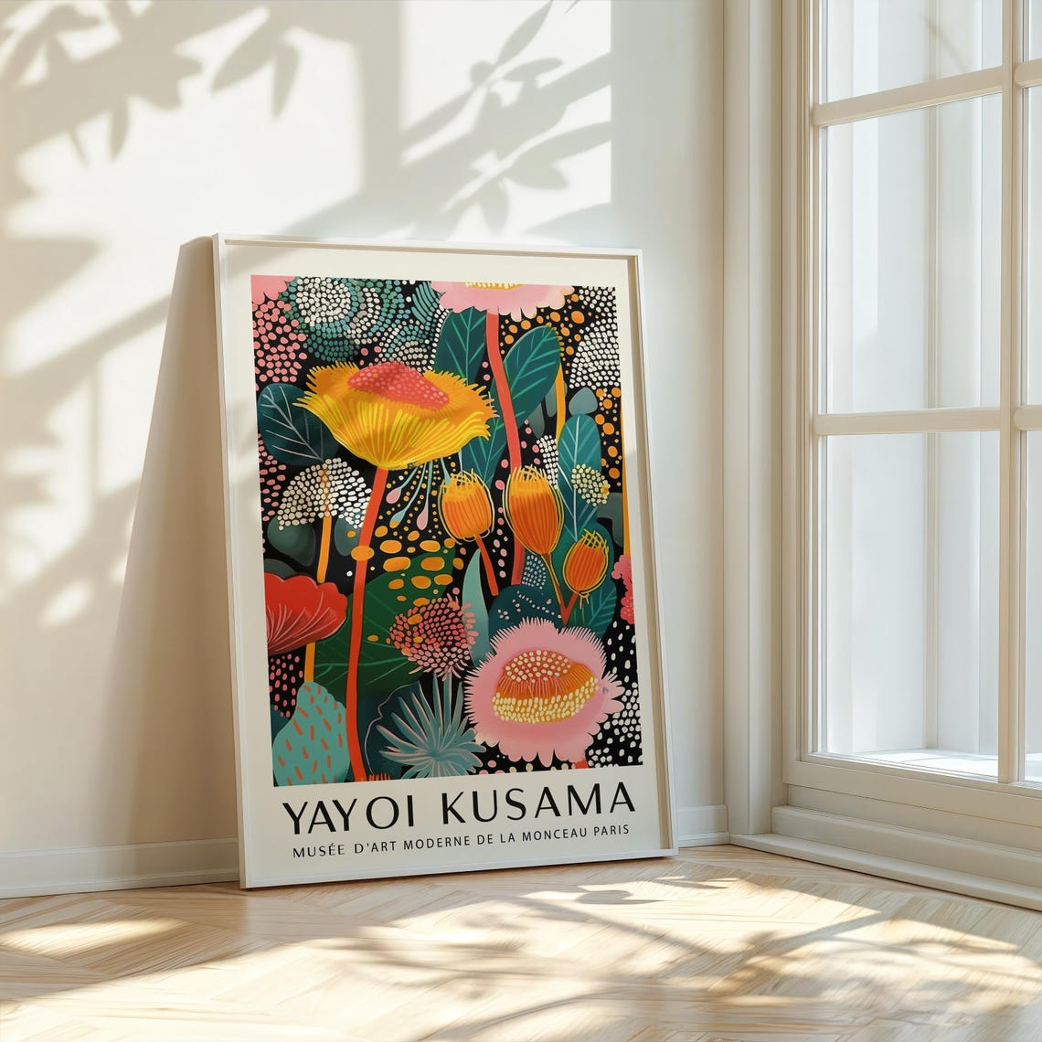 Bold Tropical Floral Poster - Kusama-Style Art - Image 4