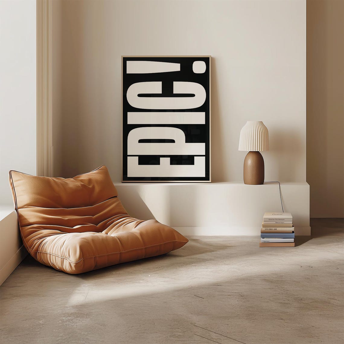 Epic Bold Black White Typography Statement Poster Pop Art Graphic - Image 3