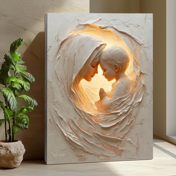 Madonna And Child, Virgin Mary With Baby Jesus Art Print