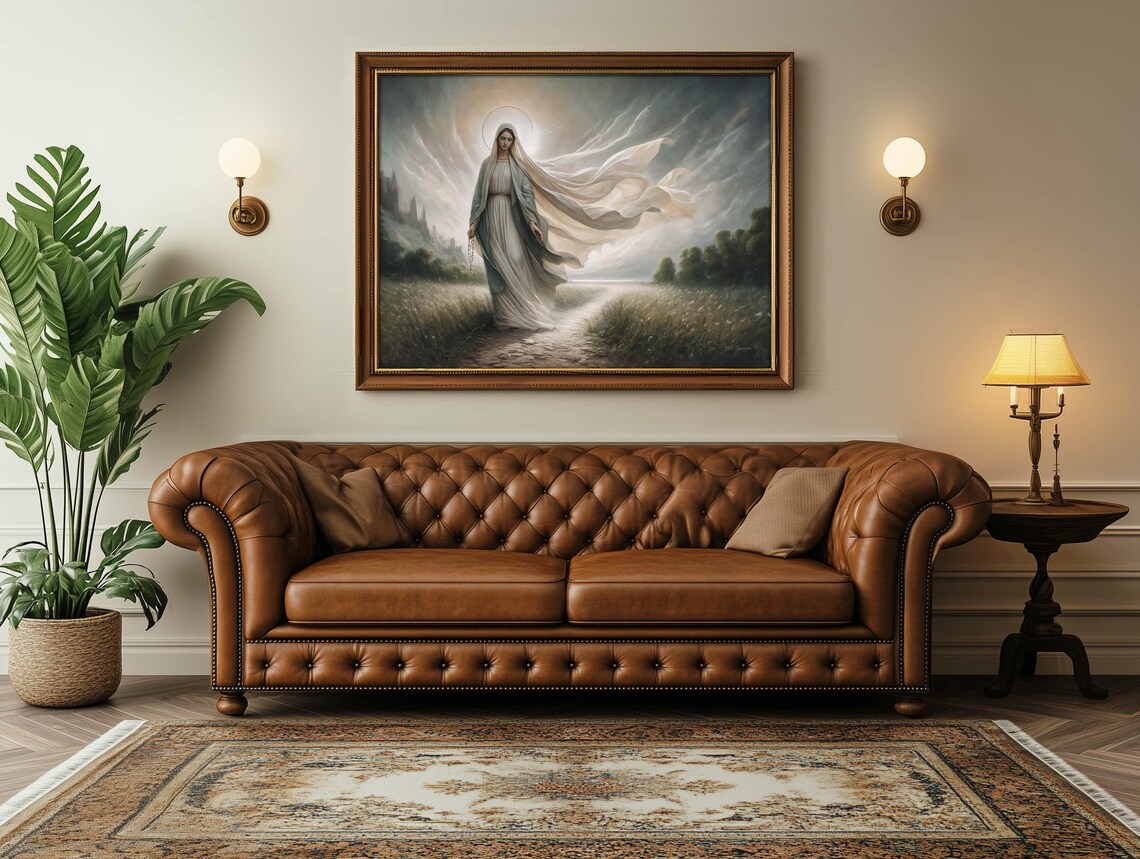 Via Maria, Marian Landscape Spiritual Art Print - Image 3