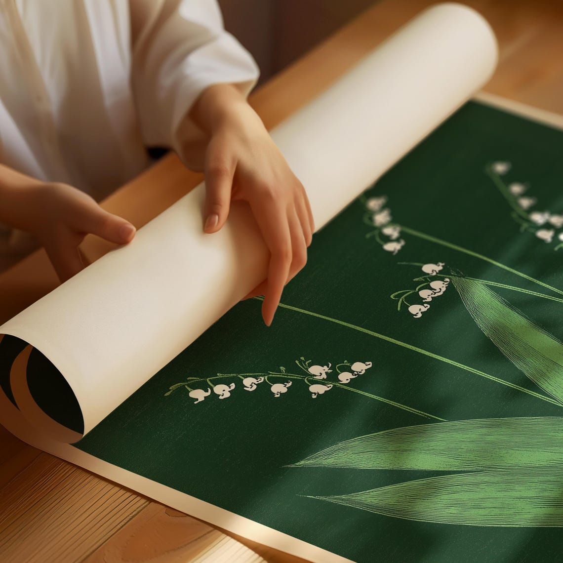 Lily Of The Valley Vintage Japanese Woodblock Art Print - Image 2