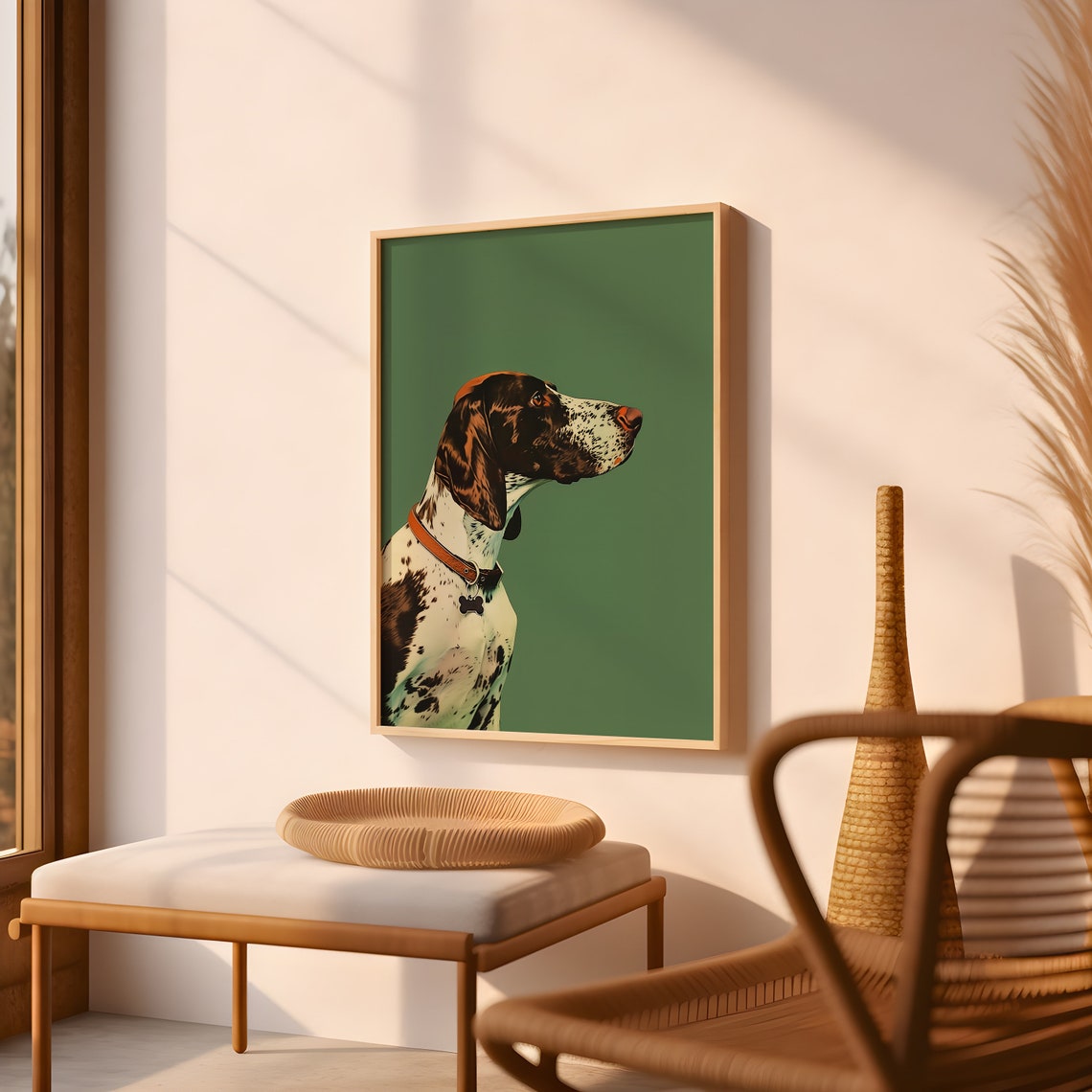 German Pointer Dog Profile Vintage Hunting Poster for Dog Lovers - Image 2