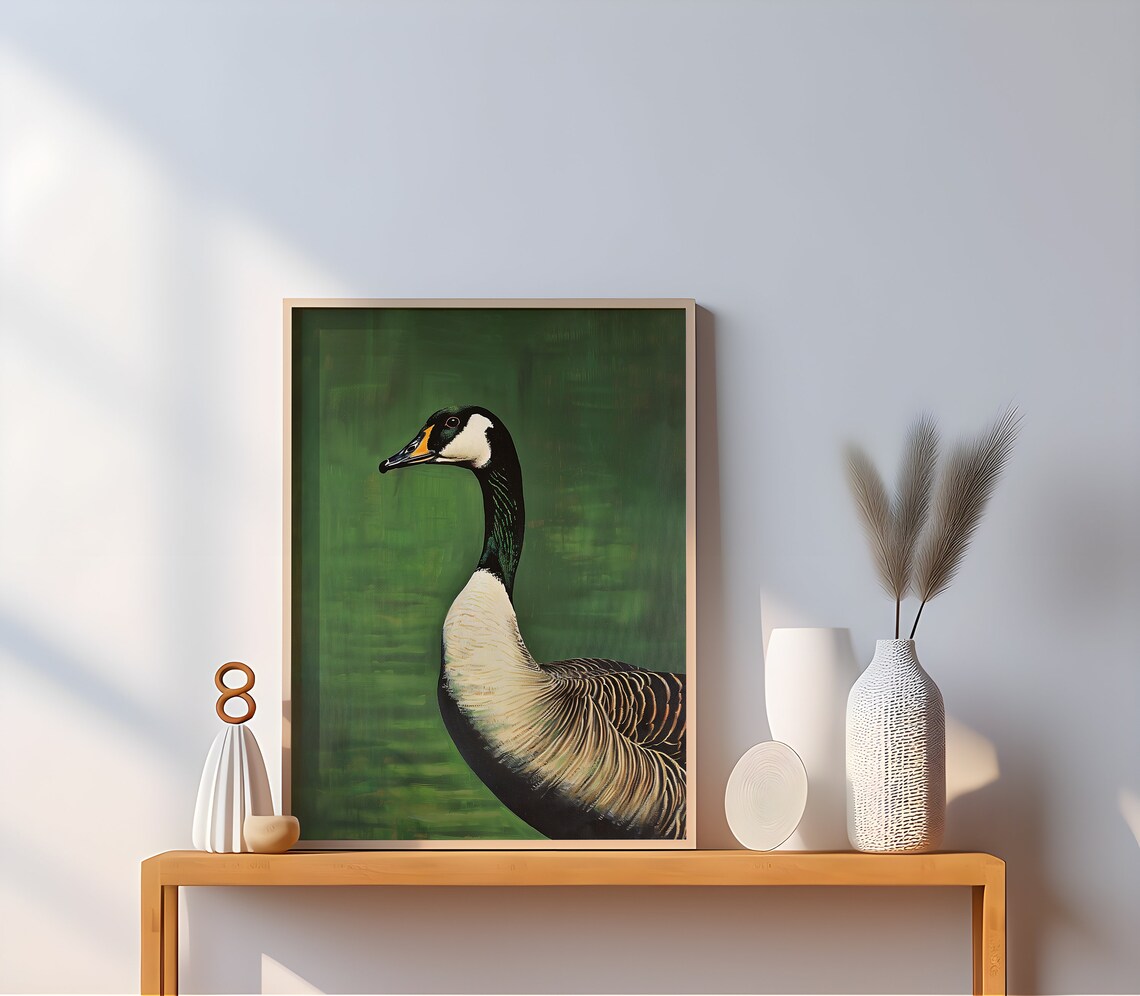 Vintage Goose Print, Retro Outdoors Travel Poster - Image 2