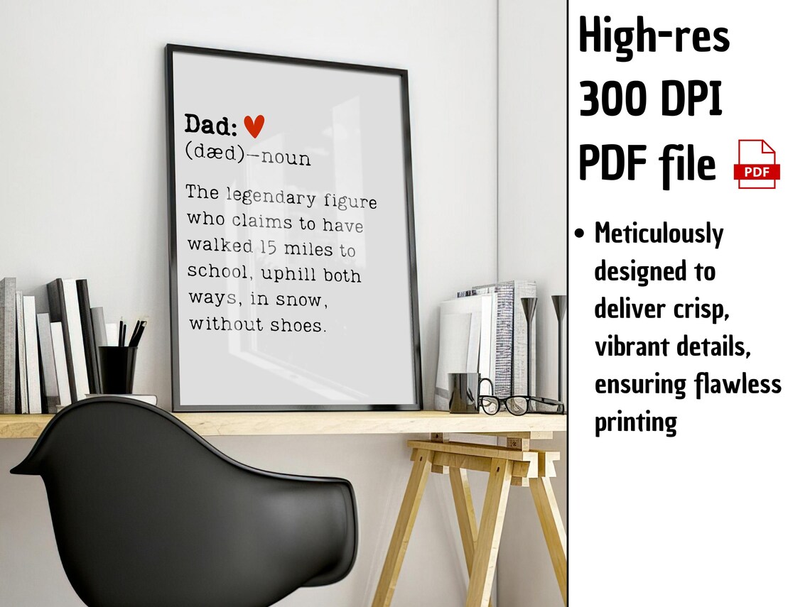Funny Dad Definition Poster, Humorous Gift - Image 4