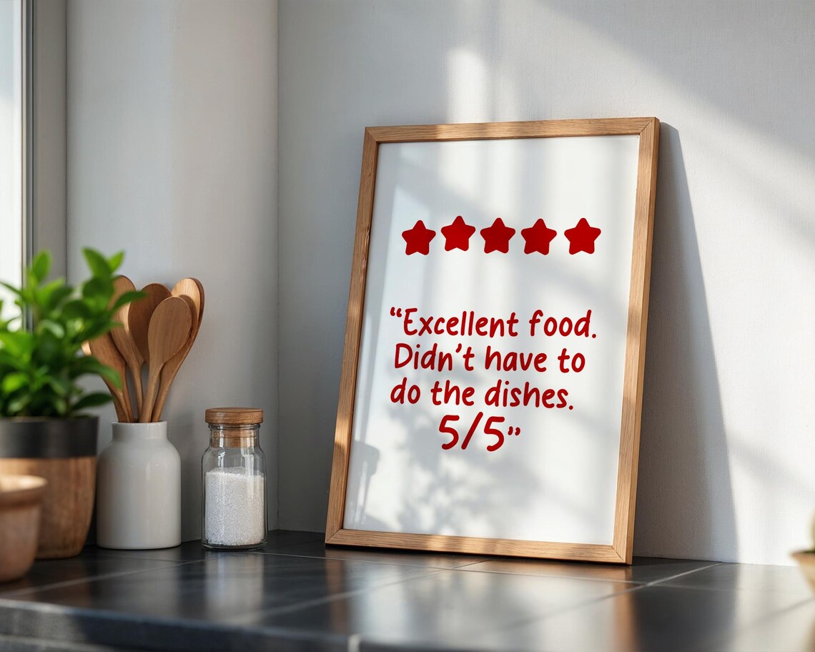 Funny Excellent Food Kitchen Decor Art Print - Image 2
