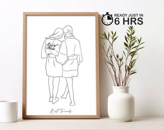 Personalized Maid Of Honour Gift Wedding Thank You Print Gift For Maid Of Honour Custom Wedding Portrait Portrait Poster Gift