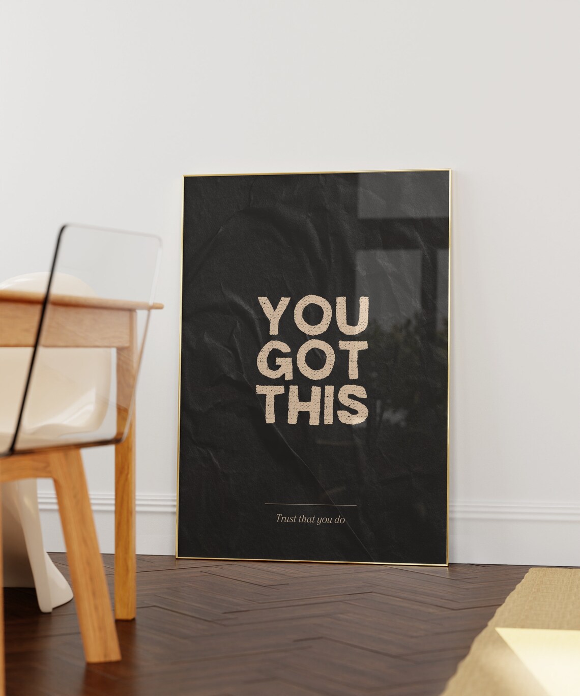 You Got This Trust That You Do Black Cream Affirmation Poster - Image 2