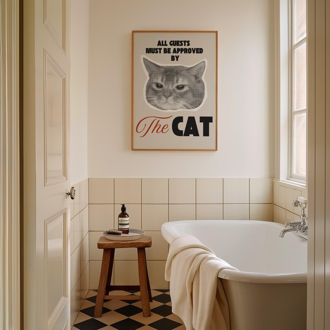 All Guests Must Be Approved By The Cat, Funky Cat - Image 2