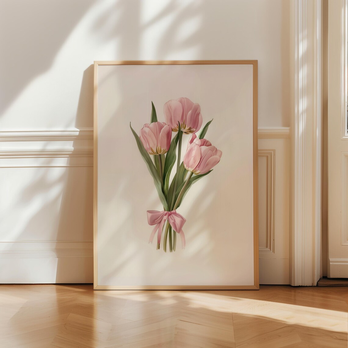 Coquette Tulips Bouquet Art Print, Y2K Girly Decor - Image 2