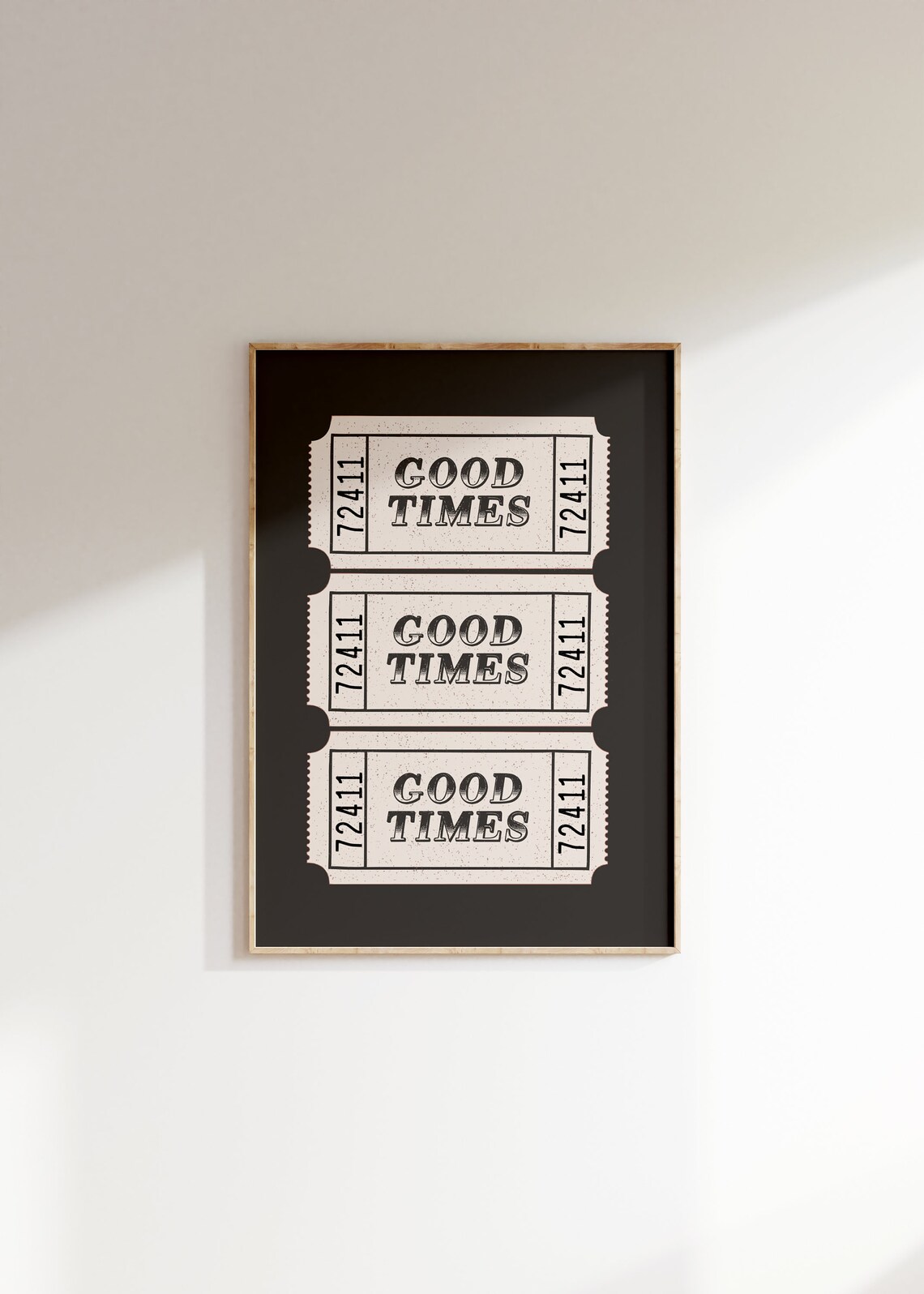 Good Times Ticket Vintage Retro Poster Print