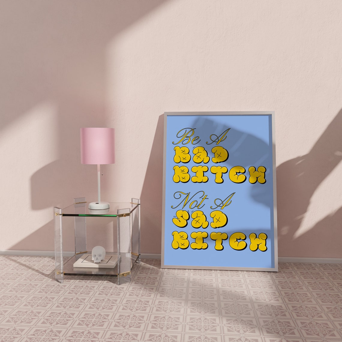 Be a Bad Bitch Not a Sad Bitch Retro Bubble Quote Art Poster - Image 2