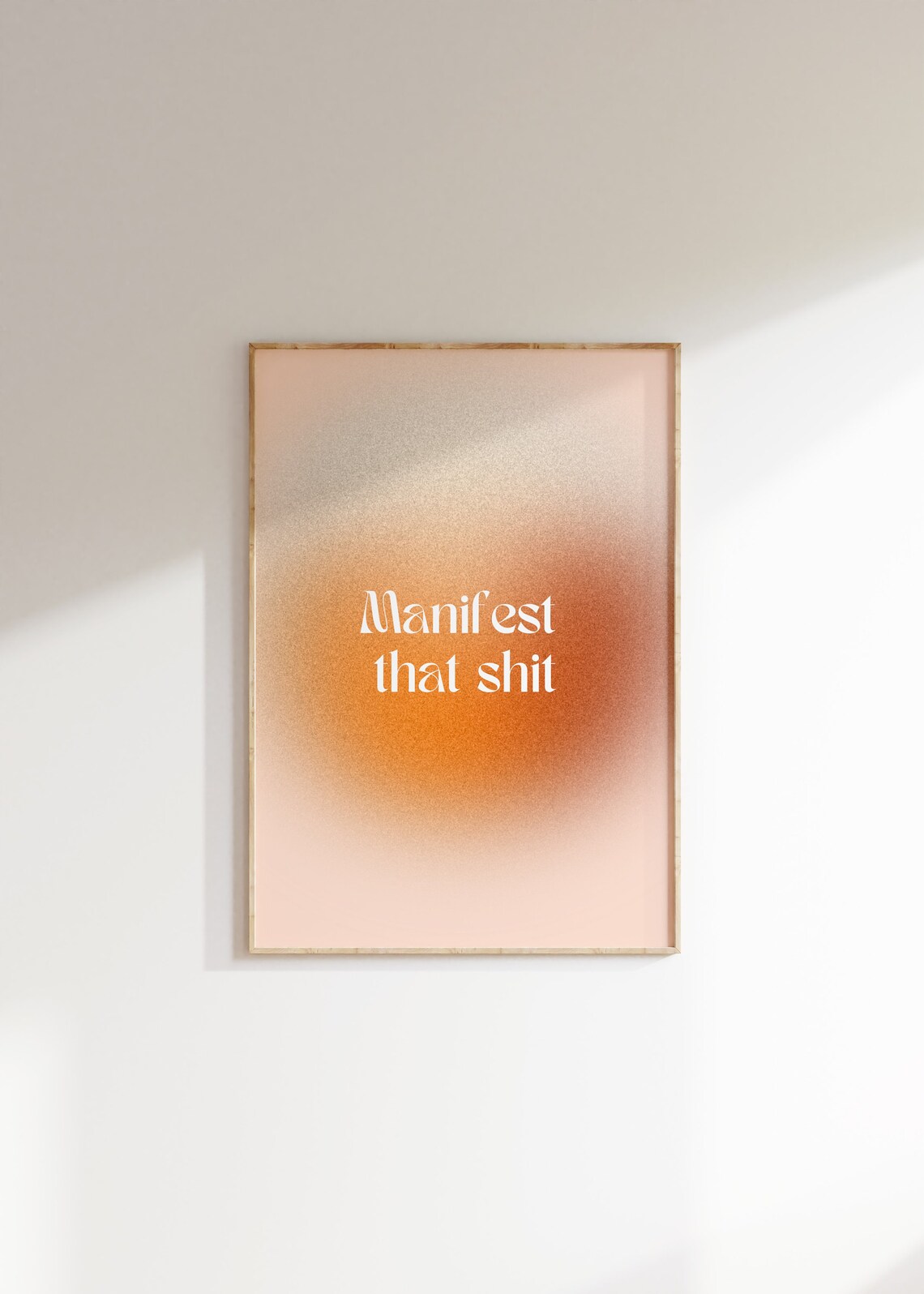 Manifest That Shit Blush Pink Aura Spiritual Manifestation Print