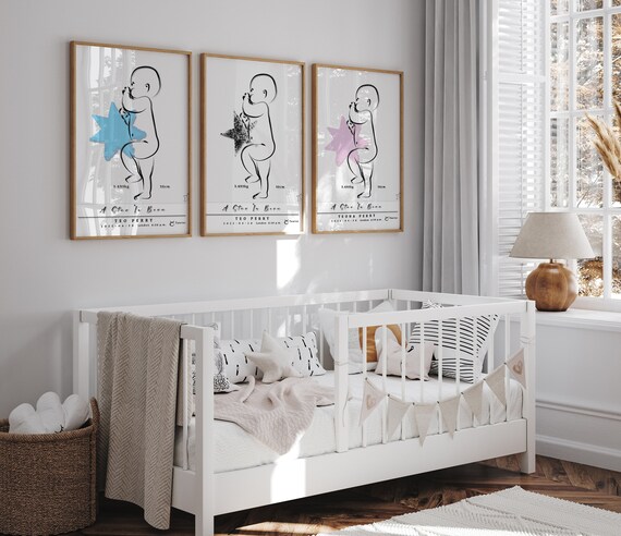 A Star Is Born Personalised New Baby Birth Details Nursery Poster