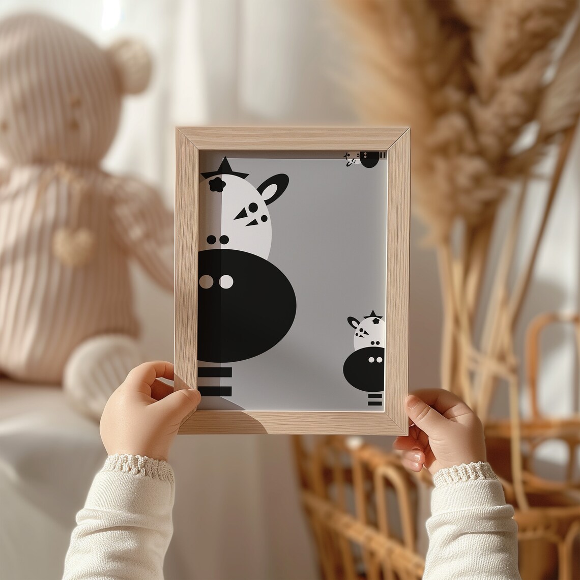 Safari Zebra Nursery Art Print, Kids Room Decor - Image 2