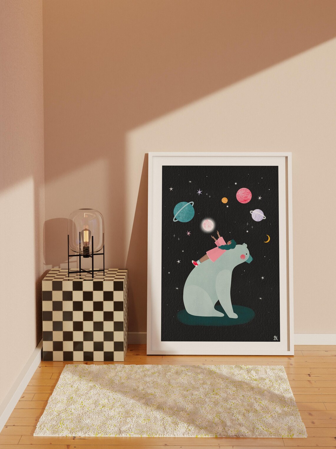 Planet Gazing Celestial Art Print, Astronomy Poster - Image 4