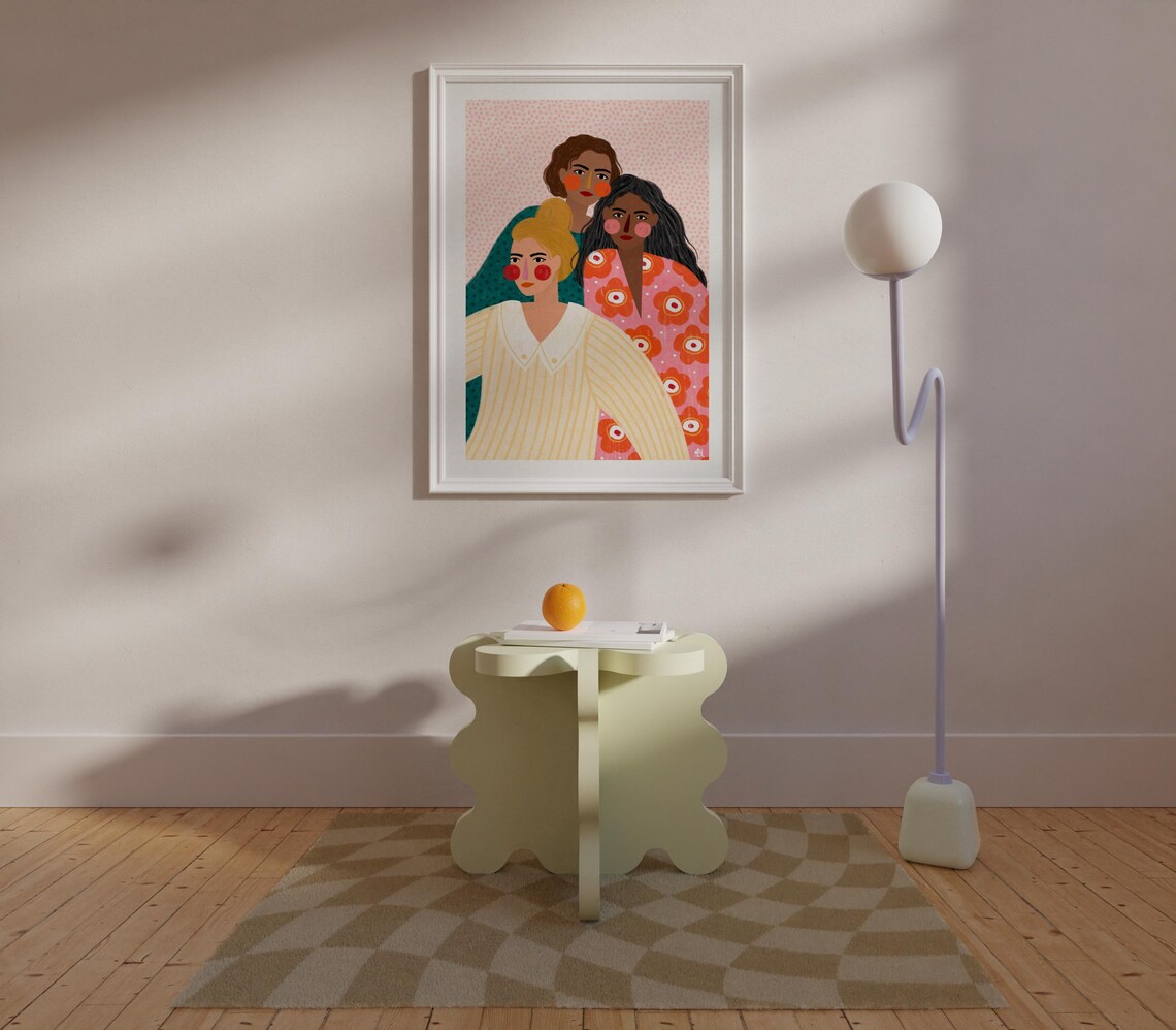 Girl Friends Female Empowerment Art Print - Image 3