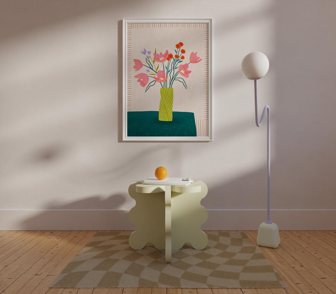 Summer Flowers Bouquet Illustration Art Print - Image 3