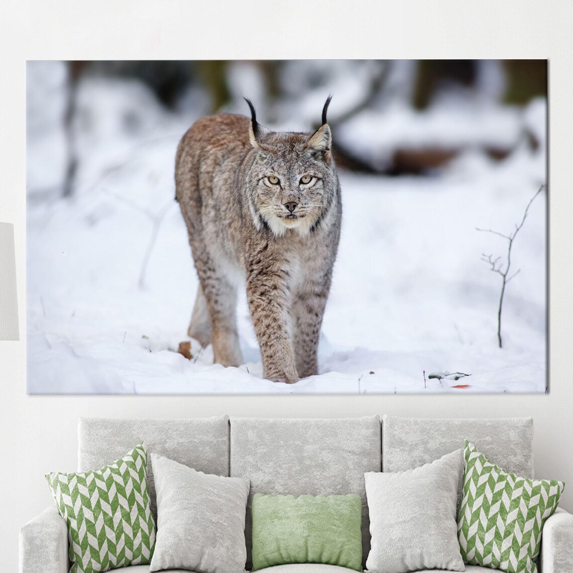 Personalized Wolf Cat Animal Art Print for Him