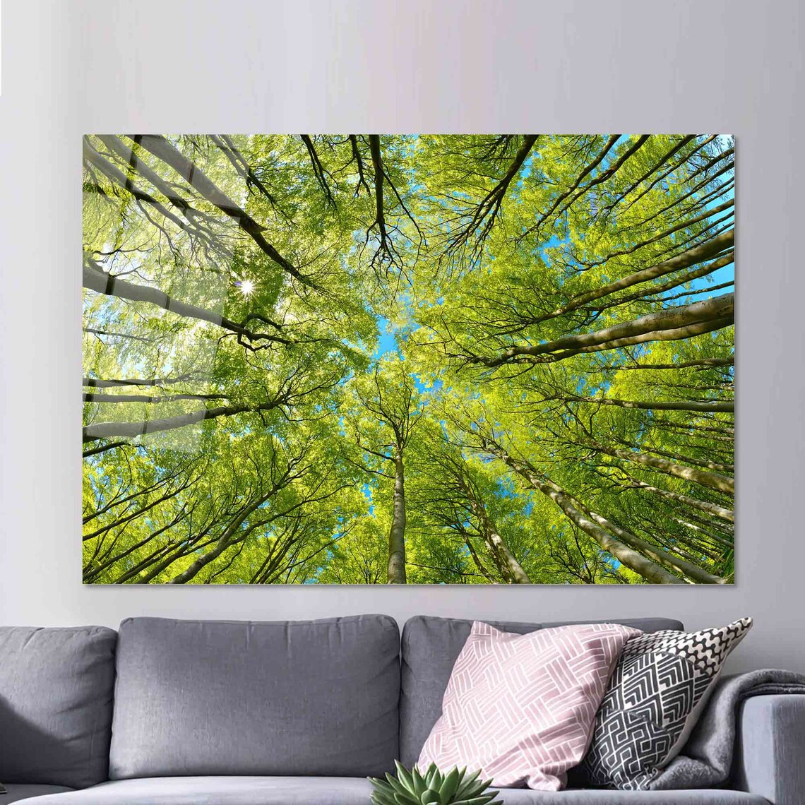 Tree Wall Decor, Forest View Landscape Art Print - Image 2