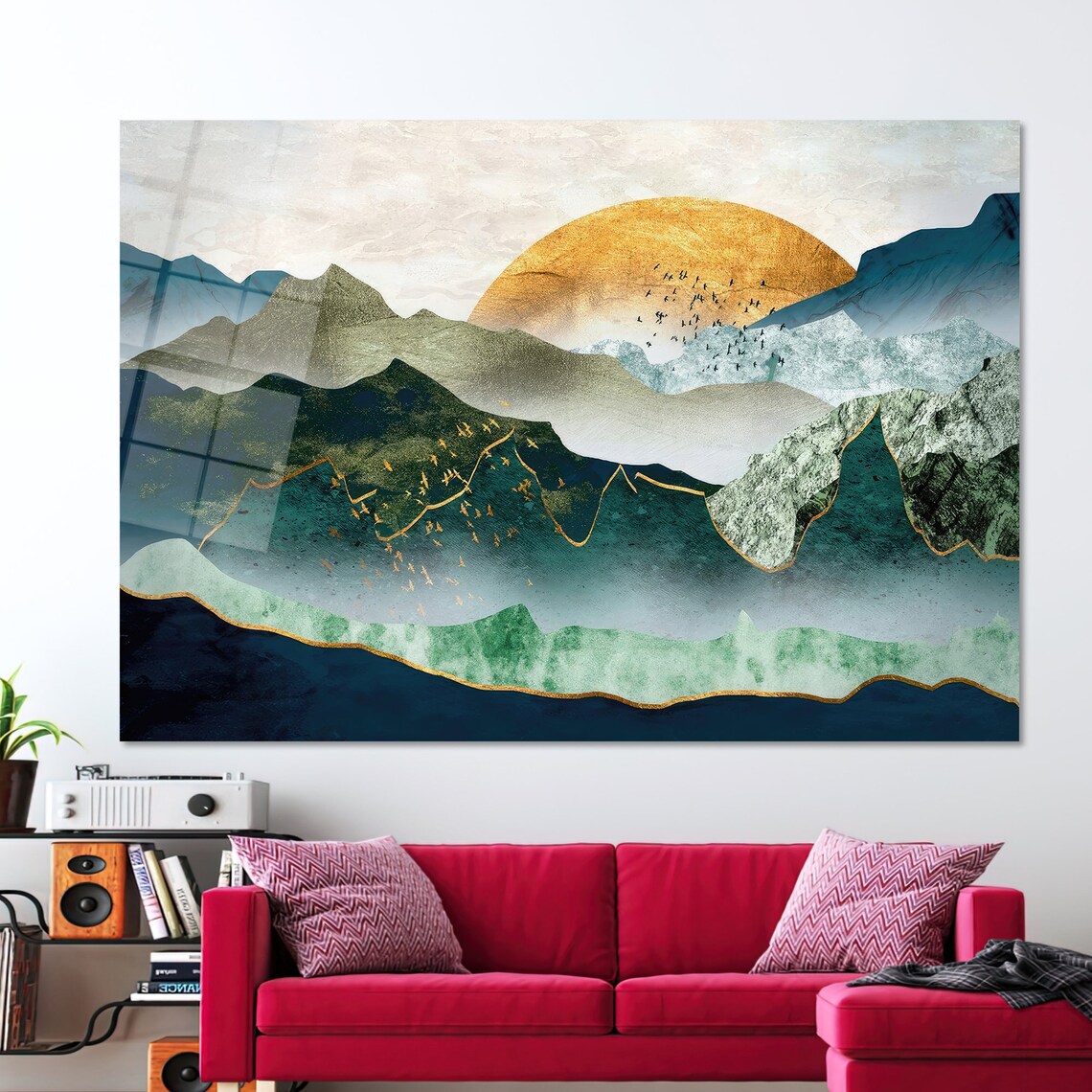 Blue Ridge Mountain Abstract Wall Art Print - Image 2