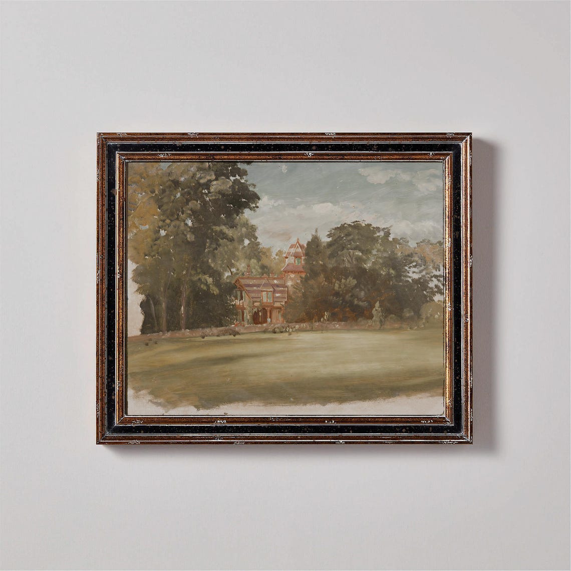Rustic Autumn Valley With Farmhouse Vintage Countryside Poster - Image 3