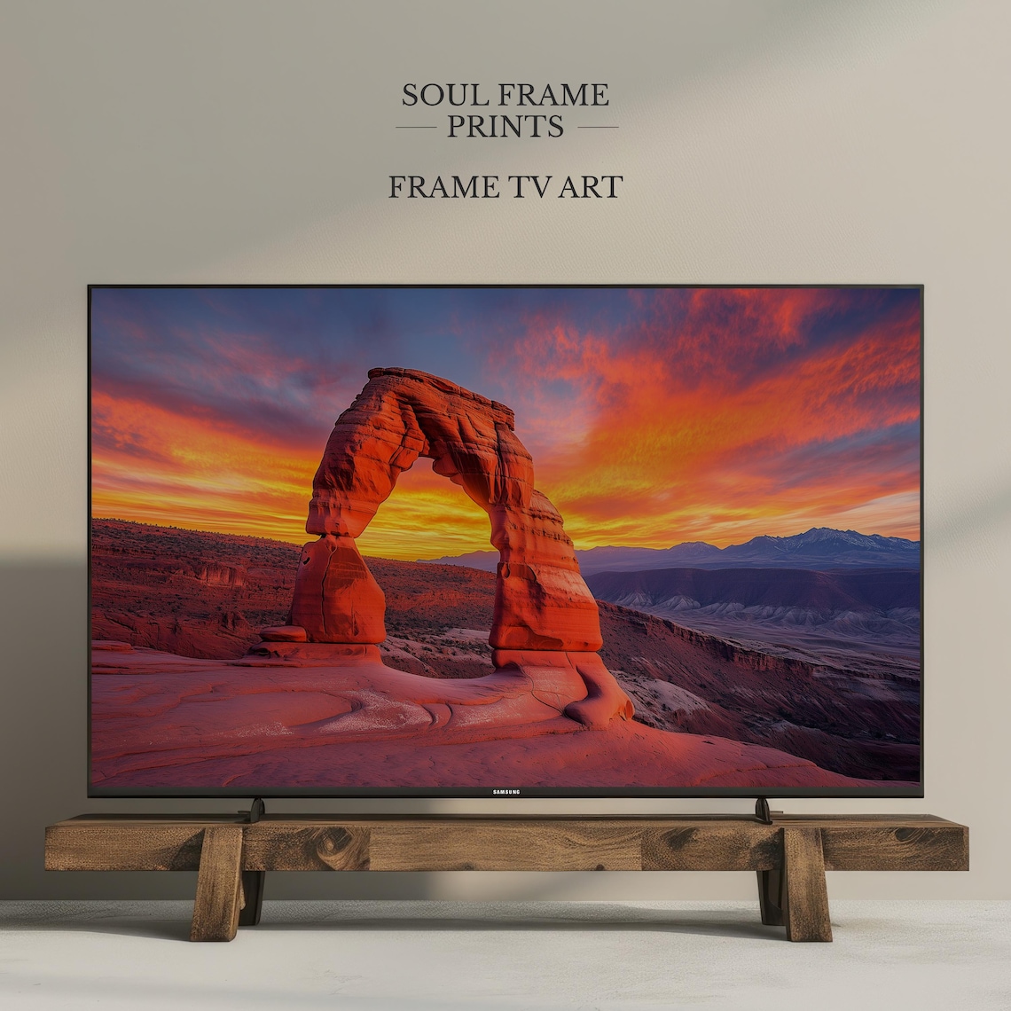 Arches National Park Delicate Arch Sunset Desert Landscape Poster