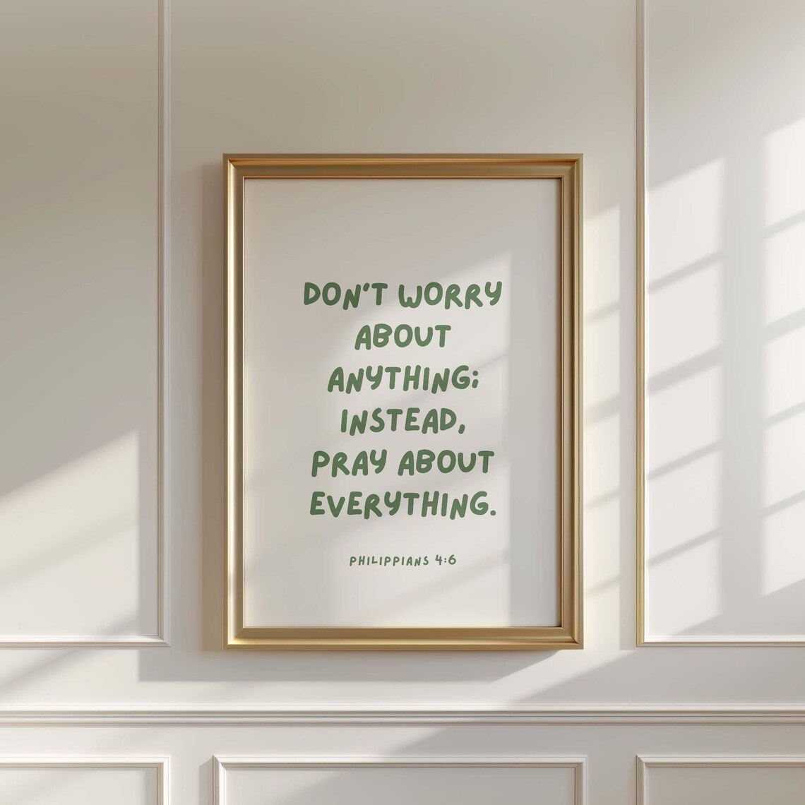 Philippians 4:6, Don't Worry About Anything - Art Print