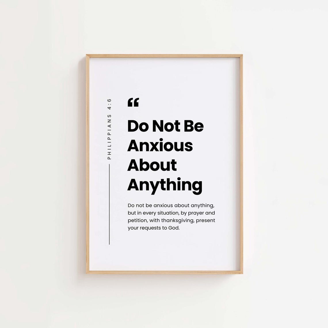 Do Not Be Anxious About Anything Philippians 4 6 Faith Poster
