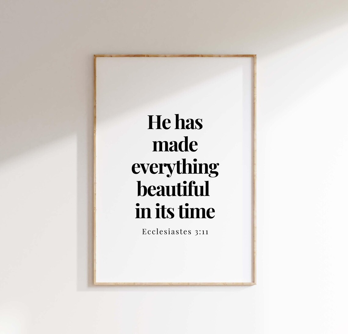 Ecclesiastes 3:11 Bible Quote, Modern Christian Art Print