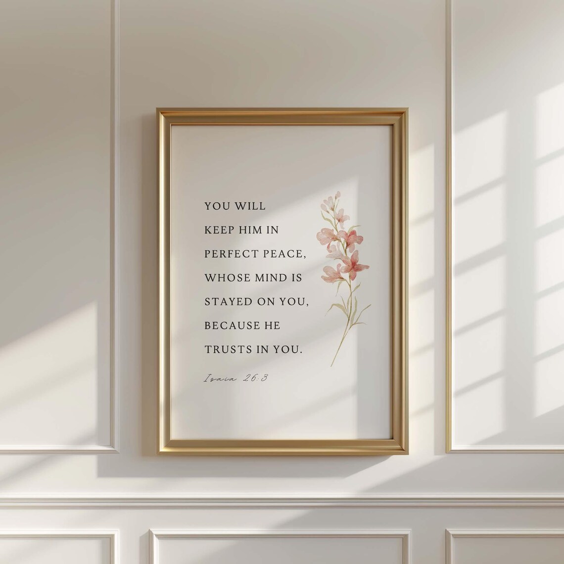 Isaiah 26:3 NKJV You Will Keep Him In Perfect Peace, Art Print