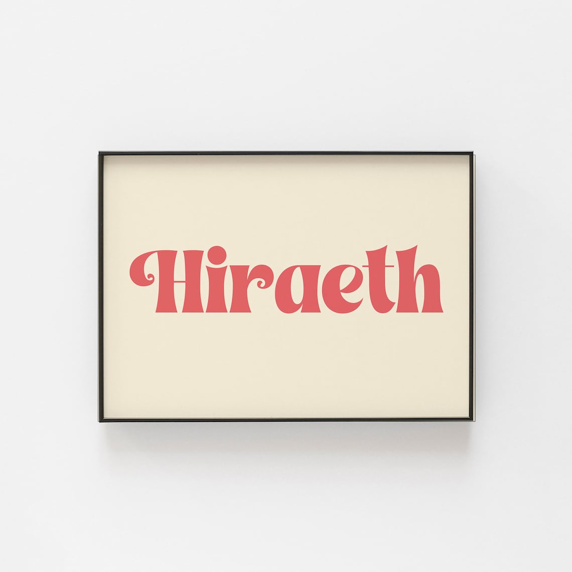 Hiraeth Welsh Themed Travel Poster, Cultural Art Print