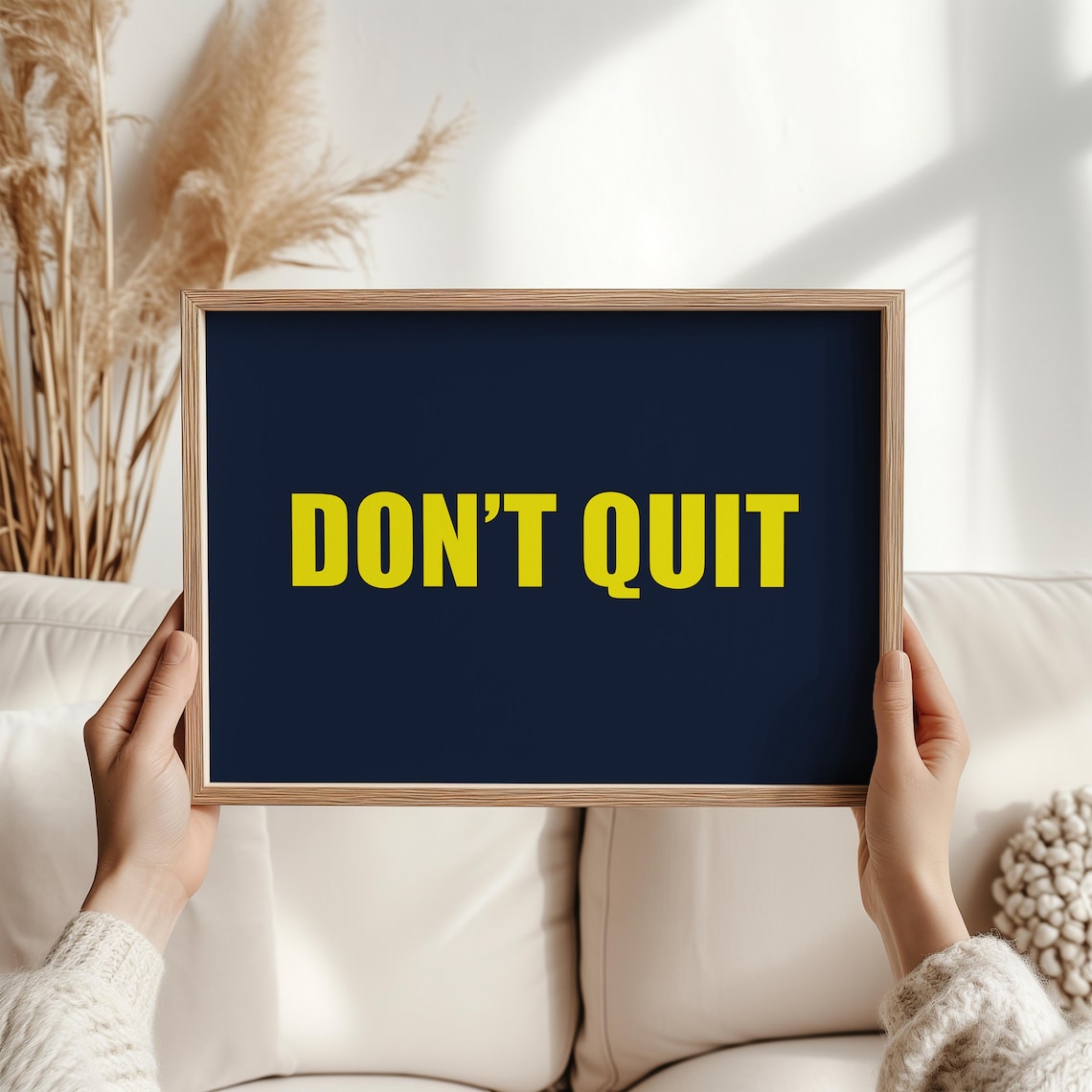 Don't Quit Motivational Typography Art Print