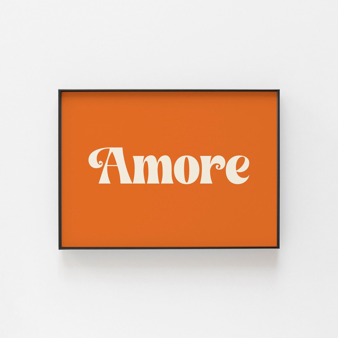 Romantic Amore Love Quote Typography Art Print