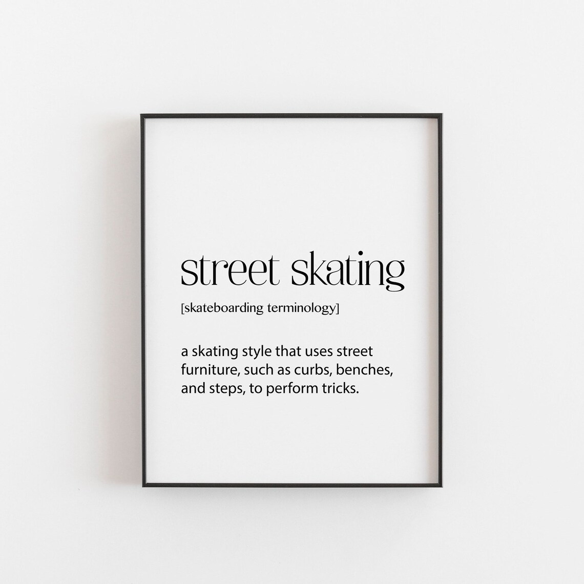 Skateboarder Gift Street Skating Definition Poster