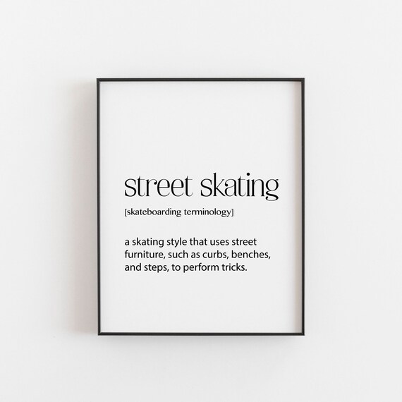 Skateboarder Gift Street Skating Definition Poster