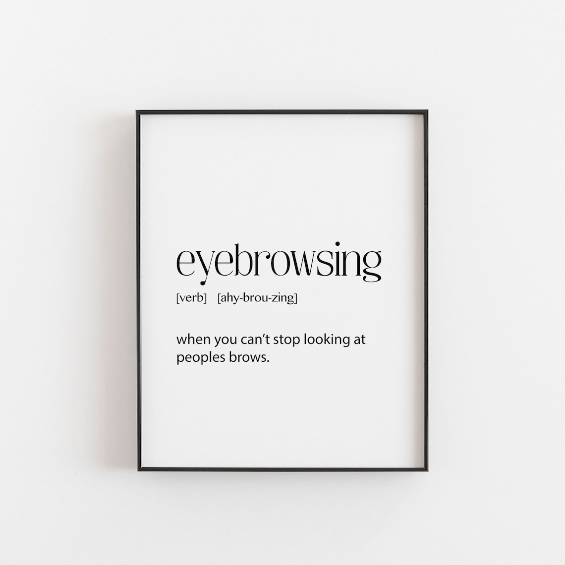 Eyebrowsing Dictionary Art Print, Beauty Salon Decor
